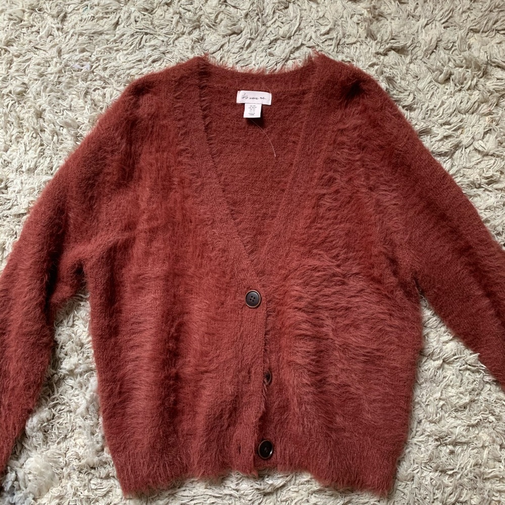 Fuzzy pink sweater